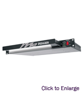 Rack Light with 15 Amp Power Distribution, Features 2 Stage Surge Suppression and Notification